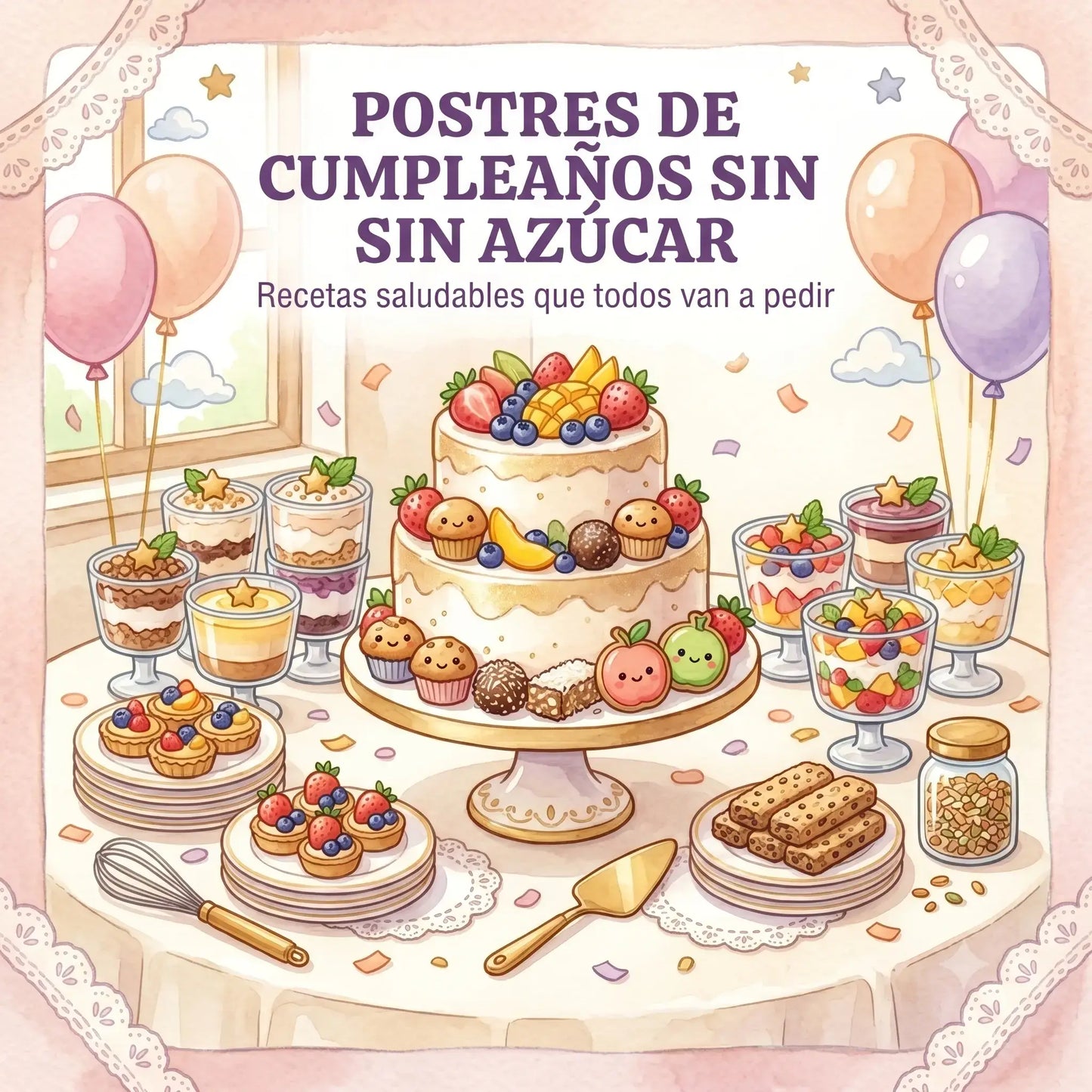 🎂 Postres de cumpleaños sin azúcar