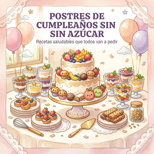 🎂 Postres de cumpleaños sin azúcar